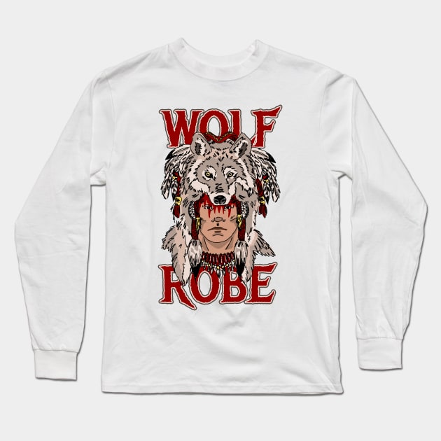 Wolf Robe Long Sleeve T-Shirt by black8elise